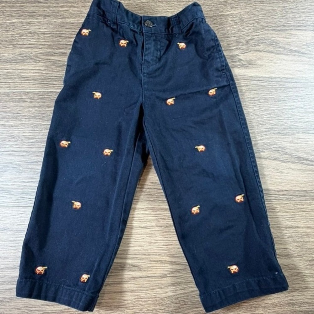 Ralph Lauren Toddler Boys Embroidered Chinos Drum Holiday navy Blue 24M